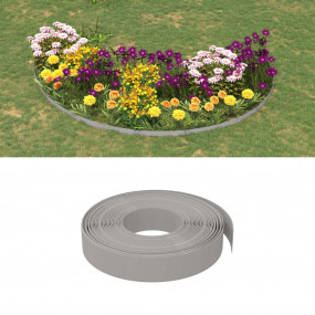 Garden Edging Gray 32.8' 3.9" Polyethylene