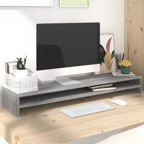 Monitor Stand Gray Sonoma 39.4"x9.4"x5.1" Engineered Wo...