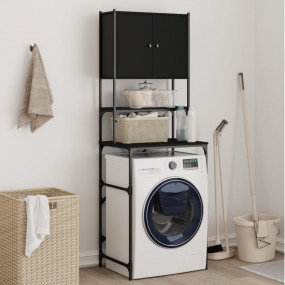 Washing Machine Cabinet Black 26.8"x19.1"x76.4"
