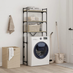 Washing Machine Shelf Sonoma Oak 26.4"x9.8"x64.2" Engin...