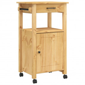 Kitchen Trolley MONZA 18.9"x15.7"x35.4" Solid Wood Pine