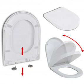 Soft-close Toilet Seat with Quick-release Design White ...