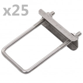 U Connector for Fence Post 2.4"x1.6" 25 Sets