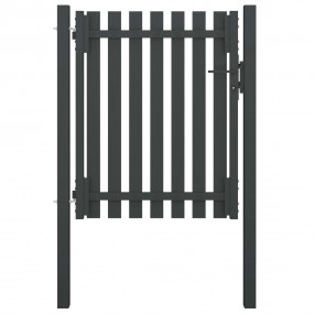 Garden Fence Gate Steel 3.3'x4.9' Anthracite