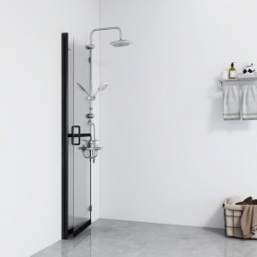 Foldable Walk-in Shower Wall Transparent ESG Glass 47.2...