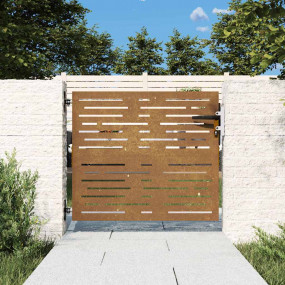 Garden Gate 33.5"x29.5" Corten Steel Square Design