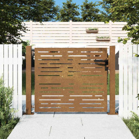 Garden Gate 41.3"x31.5" Corten Steel Square Design