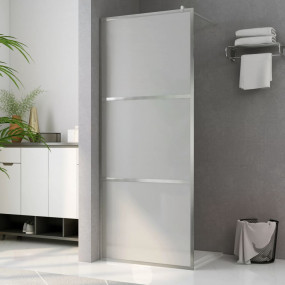 Walk-in Shower Wall with Whole Frosted ESG Glass 39.4"x...