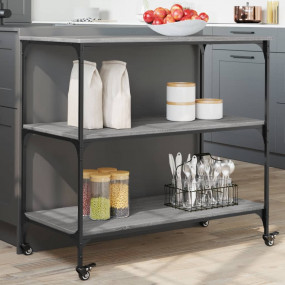 Kitchen Trolley Gray Sonoma 40.2"x19.7"x37.4" Engineere...