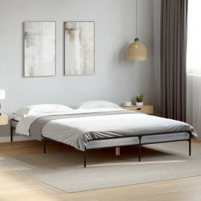 Bed Frame without Mattress Gray Sonoma 55.1"x74.8"