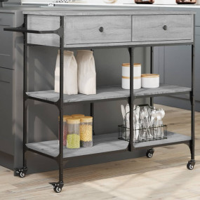 Kitchen Trolley Gray Sonoma 41.3"x16.5"x37.4" Engineere...