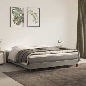 Bed Frame without Mattress Light Gray California King V...