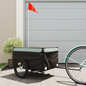 Bike Trailer Black and Gray 99.2 lb Iron
