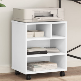 Printer Stand with Wheels White 16.1"x12.6"x18.9"