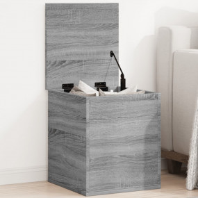 Storage Box Gray Sonoma 15.7"x16.5"x18.1" Engineered Wo...