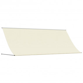 Retractable Awning Cream 157.5"x59.1" Fabric and Steel