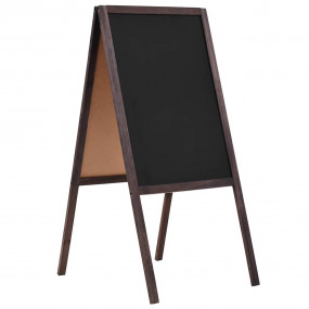 Imag:Double-sided Blackboard Cedar Wood Free Standing 15.7x23.6