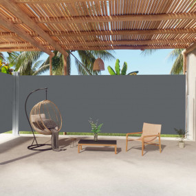 Retractable Side Awning Anthracite 86.6"x393.7"