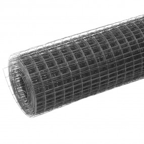 Chicken Wire Fence Steel with PVC Coating 32.8x3.3' Gre...