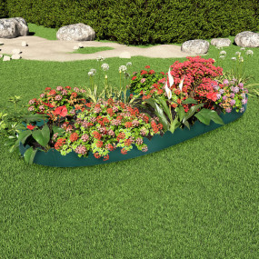 Lawn Edgings 10 pcs Green 25.6x5.9" PP