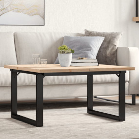 Coffee Table O-Frame31.5"x31.5"x17.9" Solid Wood Pine a...