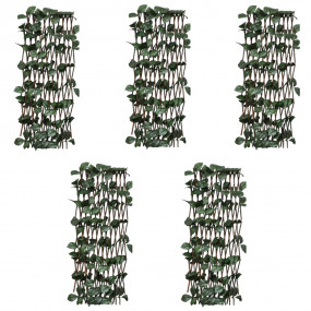 Willow Trellis Fences 5 pcs with Artificial Leaves 70.9...