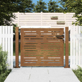 Garden Gate 41.3"x29.5" Corten Steel Square Design