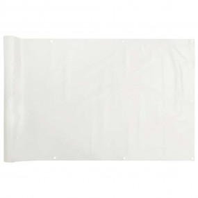 Balcony Privacy Screen White 196.9x47.2" PVC