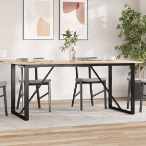 Dining Table O-Frame 70.9"x35.4"x29.5" Solid Wood Pine ...