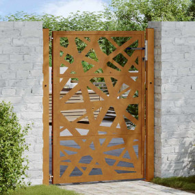 Patio Gate 41.3x51.2" Weathering Steel Light Design