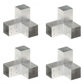 Post Connectors 4 pcs Y Shape Galvanized Metal 3.19x3.1...