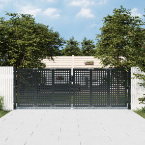 Patio Gate Anthracite 118.1x29.5" Steel