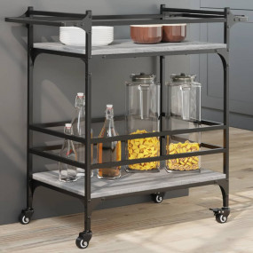 Kitchen Trolley Gray Sonoma 32.3"x15.7"x30.9" Engineere...