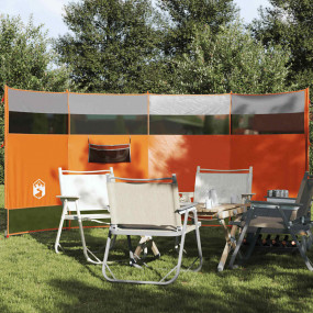 Camping Windbreak Orange 144.1"x59.8"x59.8" Waterproof