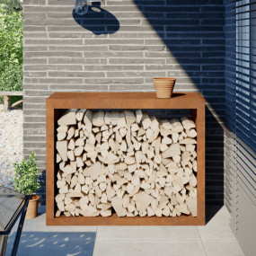 Firewood Rack 39.4"x15.7"x31.5" Weathering Steel