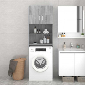 Washing Machine Cabinet Gray Sonoma 25.2"x10"x74.8"