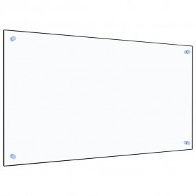 Kitchen Backsplash Transparent 35.4"x19.7" Tempered Gla...