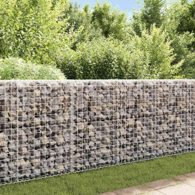 Gabion Wall with Covers Galvanized Steel 78.7"x7.87"x33...