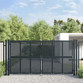 Patio Gate Anthracite 118.1x49.2" Steel