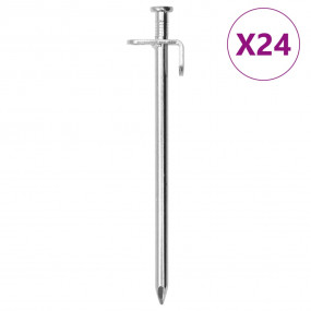 Tent Pegs 24 pcs 7.7 " 0.31 " Galvanized Steel