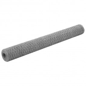 Chicken Wire Fence Galvanized Steel 82.0x3.9' Silver