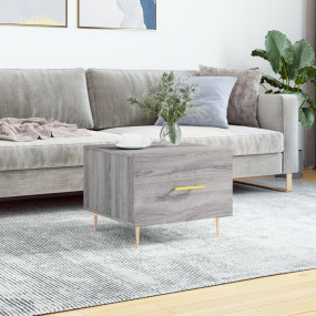 Coffee Table Grey Sonoma 19.7x19.7x15.7" Engineered Woo...