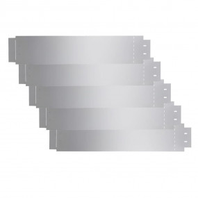 Lawn Fences 5 pcs Galvanized Steel 39.4x7.5"