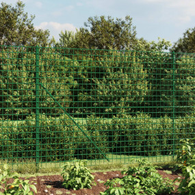 Wire Mesh Fence with Flange Green 7.2x32.8'