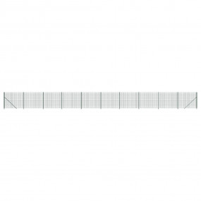 Wire Mesh Fence with Flange Green 4.6x82.0'