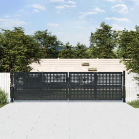 Patio Gate Anthracite 157.5x49.2" Steel