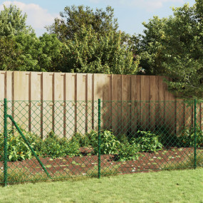 Chain Link Fence with Flange Green 3.3x32.8'