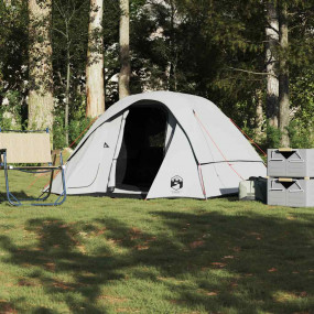 Family Tent Cabin 6-Person White Blackout Fabric Waterp...