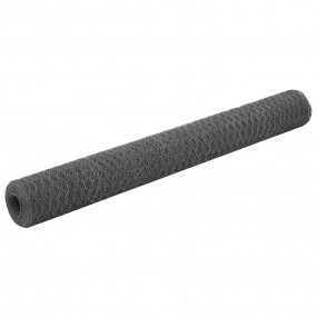 Chicken Wire Fence Steel with PVC Coating 82.0x3.9' Gre...