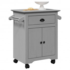 Kitchen Trolley "BODO" Grey 28.3x17.7x31.5"